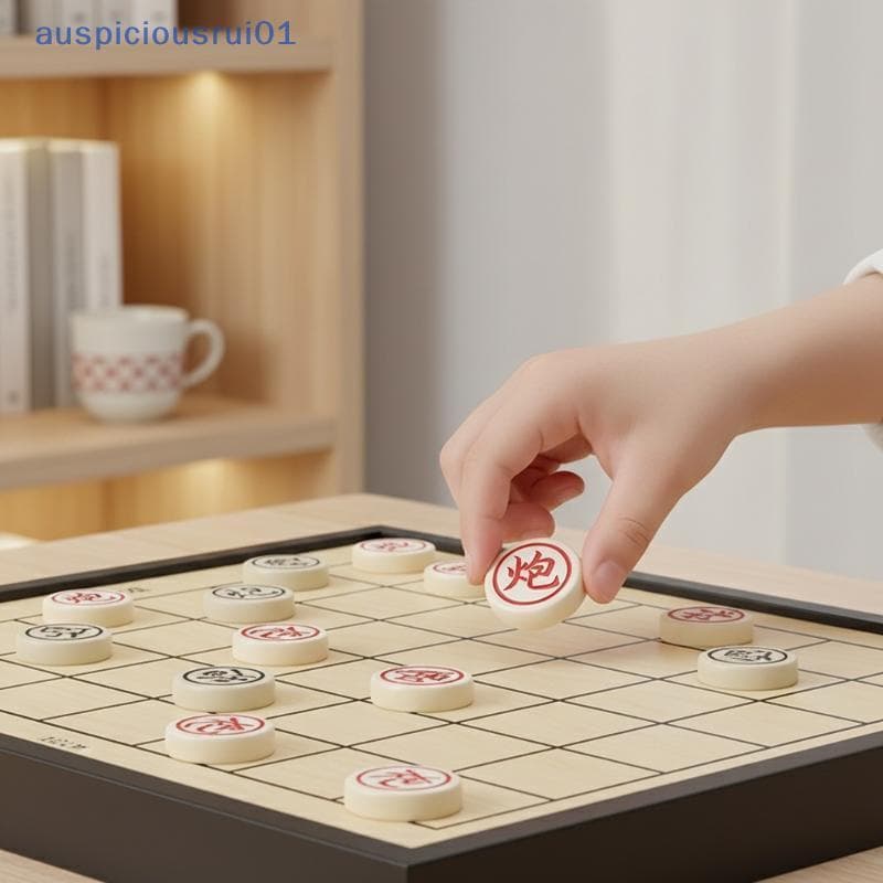 Grande Conjunto De Xadrez Chinês Magnético Portátil Tabuleiro Com Design Adesivo Viagem Educacional Família Jogo De Novo