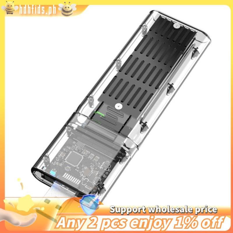 Gabinete Externo M . 2 NGFF SATA SSD De Alta Velocidade USB3.0 Gen1 5Gb/S Transparente Disco Rígido Caso Para PC