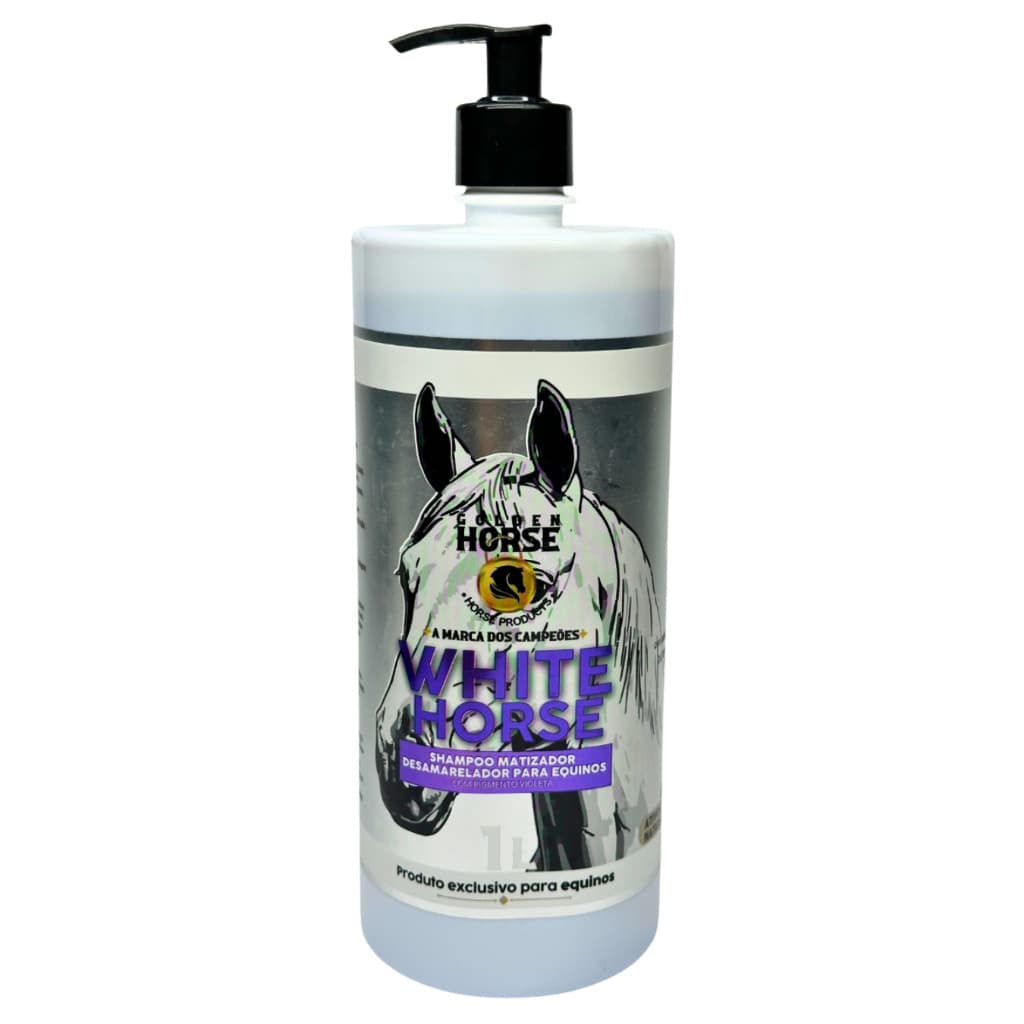 Shampoo Branqueador e Desamarelador para Equinos de 1L - Golden Horse