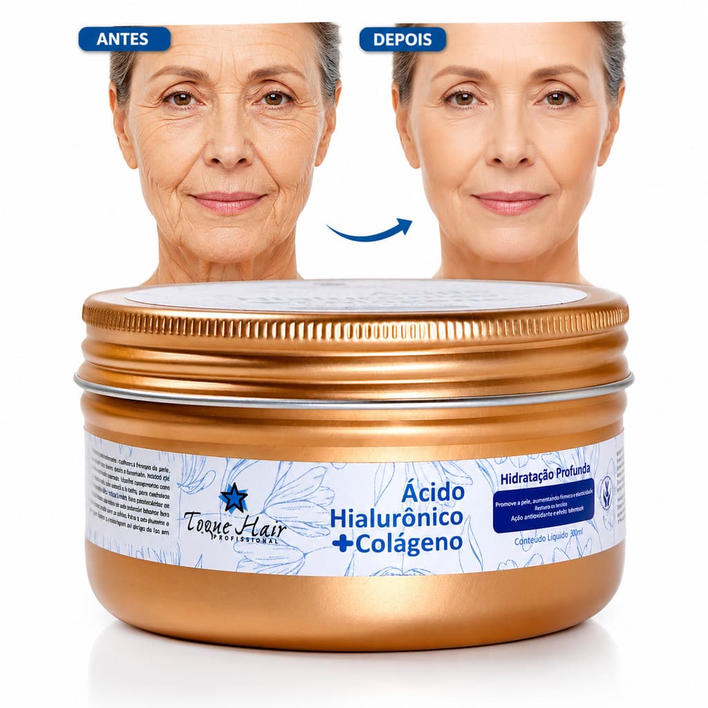 Creme Anti Idade com Ácido Hialurônico com Colágeno Firma a Pele e Rejuvenesce  Anti Rugas Hidrata