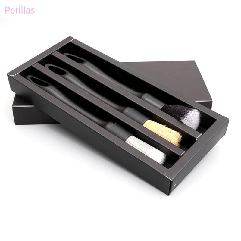 Perillas 3 Unidades Kit De Conjunto De Escova De Limpeza Para Detalhamento De Carro Roda De Motor De Fenda De Painel