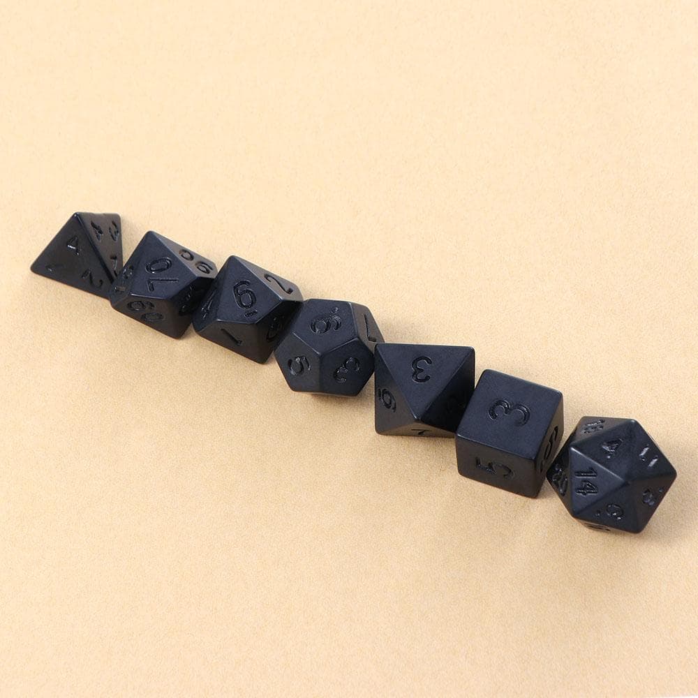 Conjunto De Dados De RPG Preto , Jogo Com Bolsa , Brinquedos , Jogos De Tabuleiro , Personalidade , Festa Em Família , B