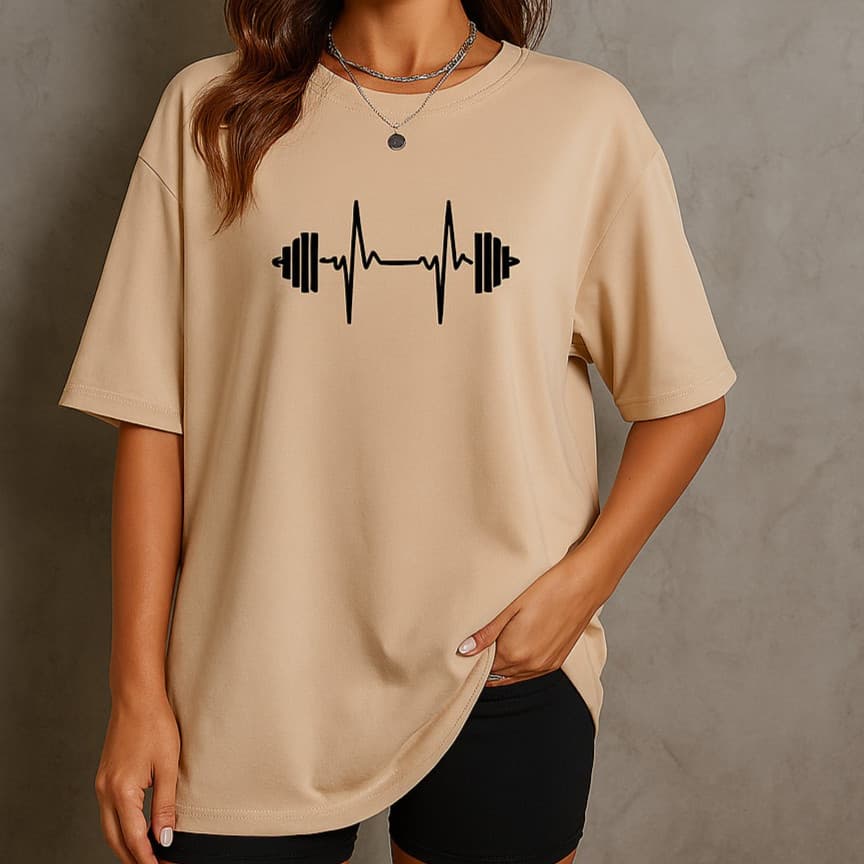 Blusinha Feminina Streetwear Algodão Malha Macia Halteres Batimento Academia