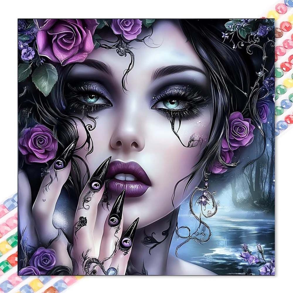 5D diy diamante completo redondo pintura diamante-Kit de pintura diamante padrão flor mosaico lona diy arte da parede, d