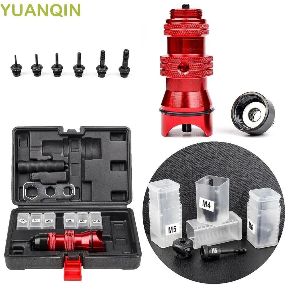 Adaptador YUANQINZT Rivnut , De Ferramenta De Porca De Rebite De Caixa De Ferramentas De Liga De Alumínio , Sem Fio