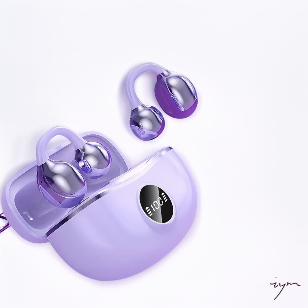 Fones De Ouvido Bluetooth 5.4 Com Clipe-Fone Sem Fio À Prova D'água IPX5