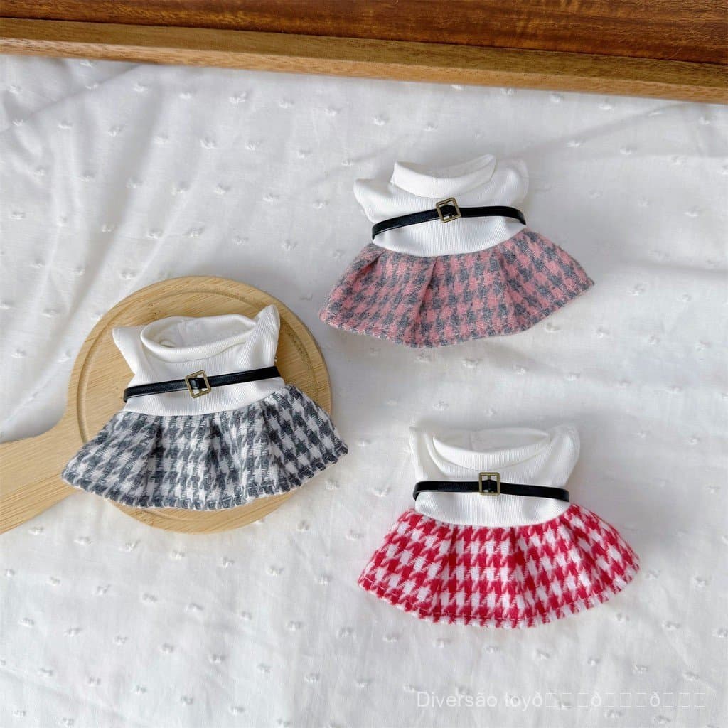Roupas para bonecas, acessórios, vestido xadrez para bonecas articuladas de 6 pontos, vestido para bonecas BJD, atacado.