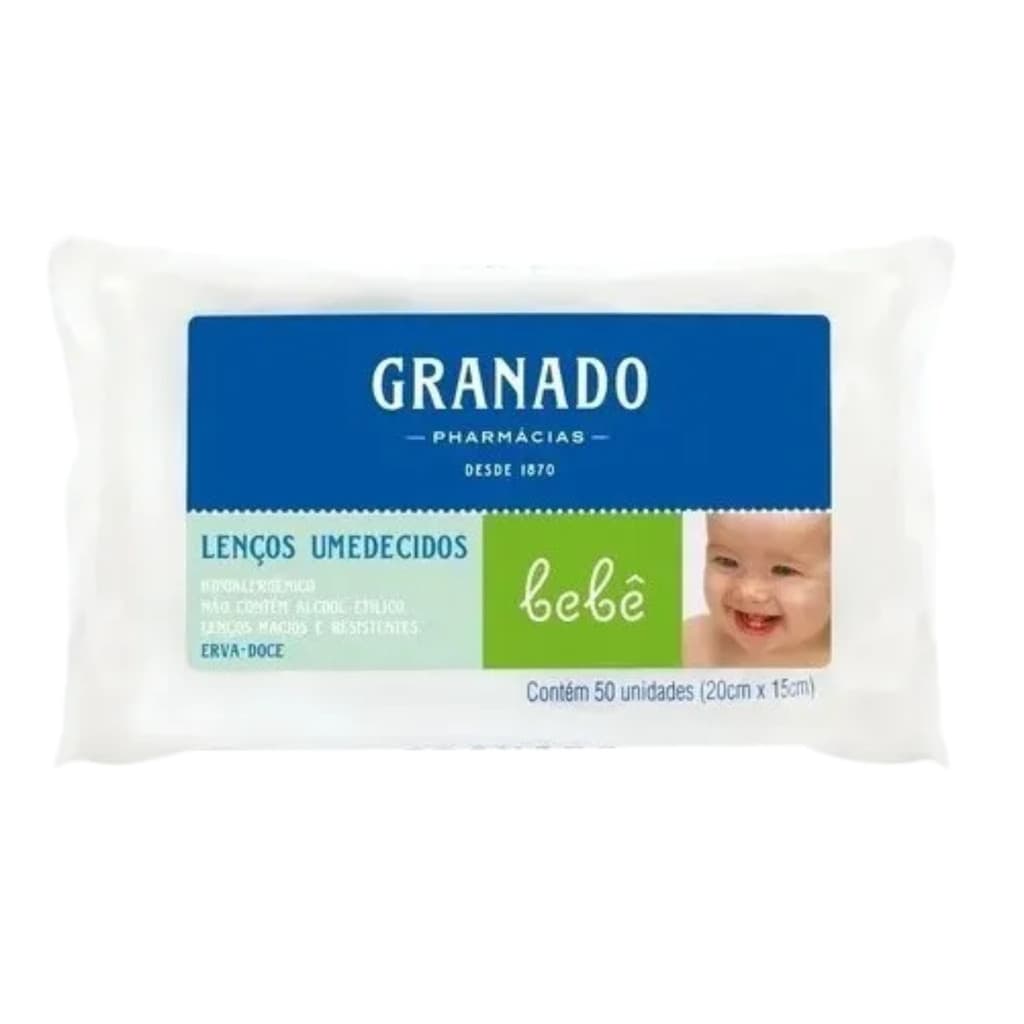Lenço umedecido Granado Bebê Erva doce