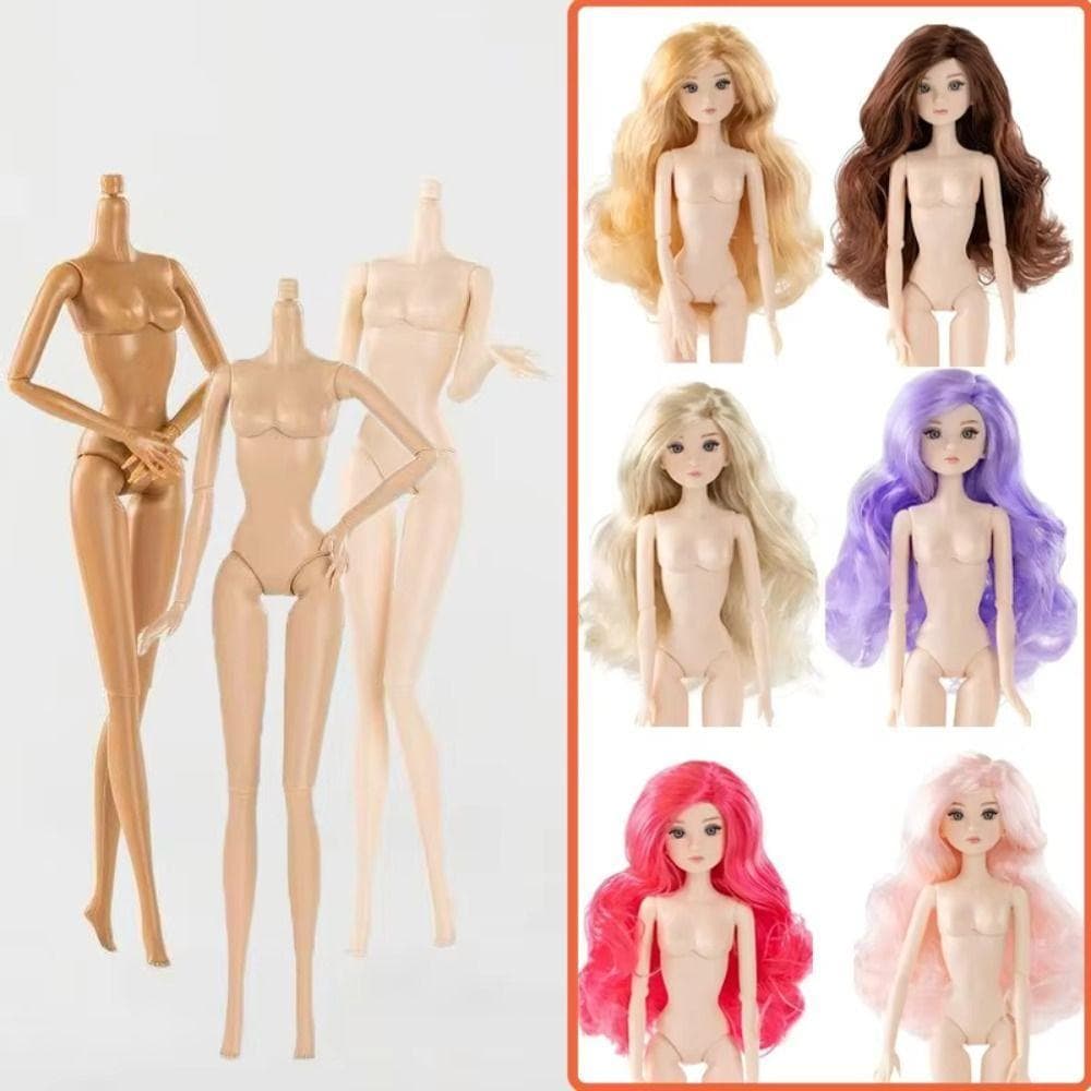 Corpo De Boneca Supermodelo , Cabeça De Maquiagem Colorida De Olhos De Vidro , Móvel Articulado De Cabelo Encaracolado 1