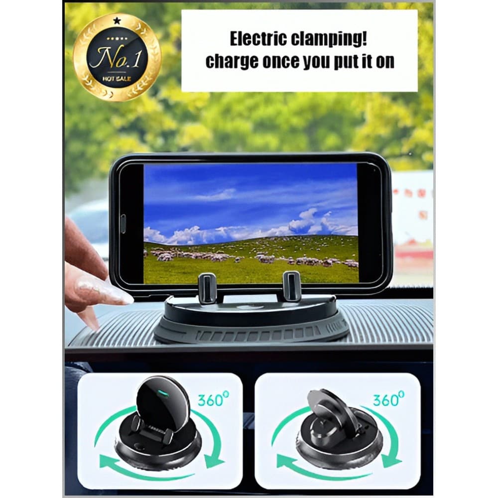【Sensor Automático 360°】Suporte Smartphone Carro/Mesa Multifuncional Com Base Ajustável -