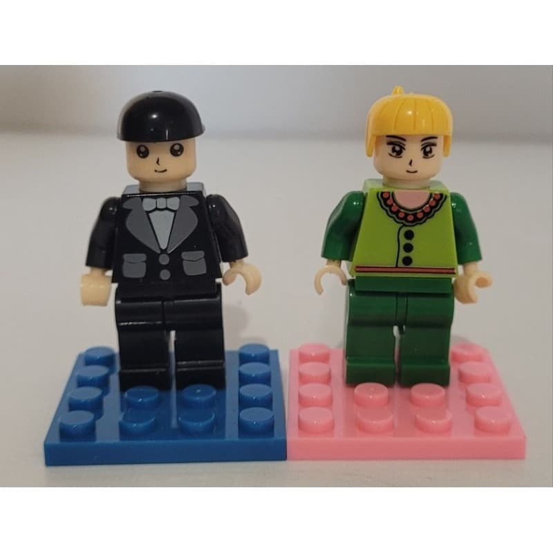 Lote 2 Bonecos Monta e Desmonta Para Blocos.de Montar Compatível Lego