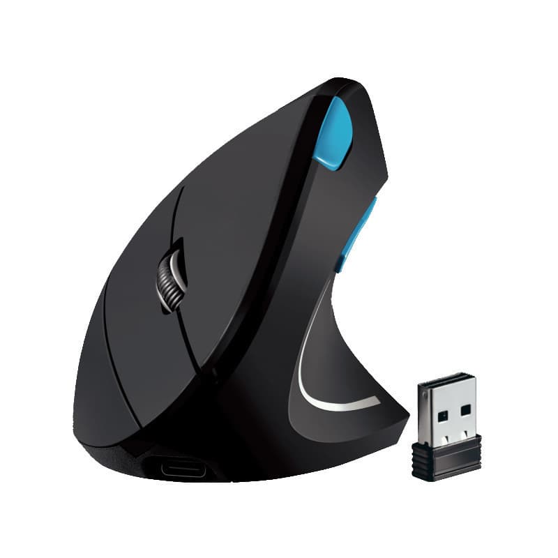 Mouse Ergonômico Sem Fio Preto Para Computador Notebook Bluetooth Knup KP-MU025