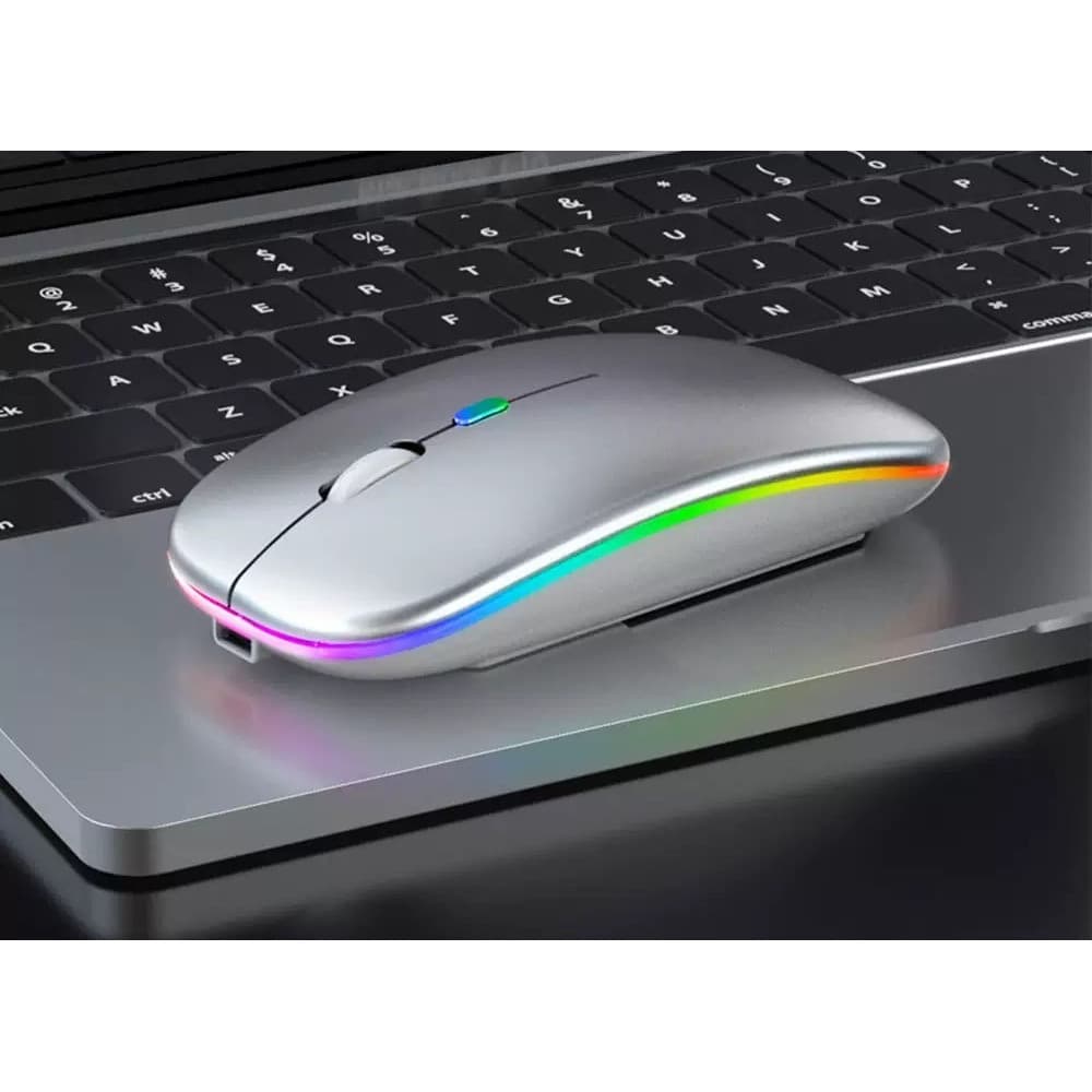 Mouse Sem Fio Recarregável Wireless Led Rgb Ergonômico judy store