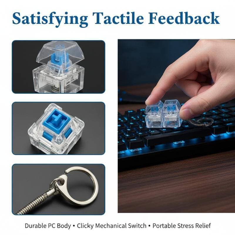 Abongbanghn 4 Teclas Testador De Interruptor De Teclado Mecânico Com LED Para Teclados Mecânicos Alívio Do Estresse Brin