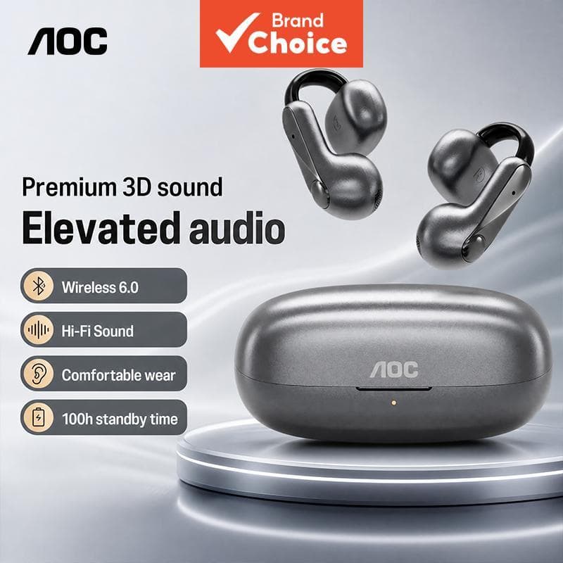 AOC ACD4614 Fones de Ouvido Ultra Earphones Abertos, Fones de Ouvido, Fones de Ouvido Bluetooth 6.0, Emparelhamento