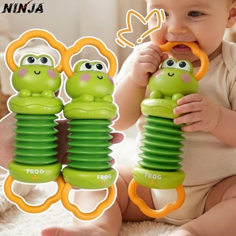 [Extreme] Brinquedo Acordeão De Sapo De Desenho Animado De 4-1 Unidade-Brinquedos Educativos Infantis Interativos Fofos 