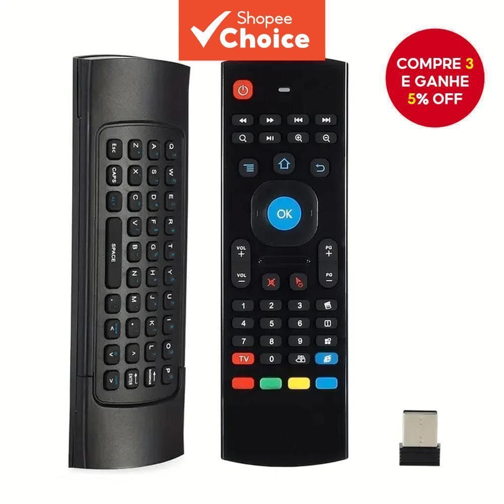 MX3 Controle Remoto Universal Air Mouse Teclado Sem Fio Mini Controle Remoto de Aprendizagem IR 2.4G para PC Android TV