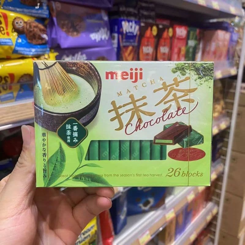 Hong Kong Digou Japão Importado Meiji Matcha Morango Piano Leite Chocolate Amargo 120 g/caixa 8-13-17