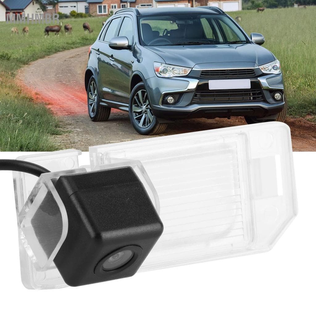 mmhmbr Câmera reversa de carro CCD HD Câmera de estacionamento de backup com visão traseira adequada para Mitsubishi