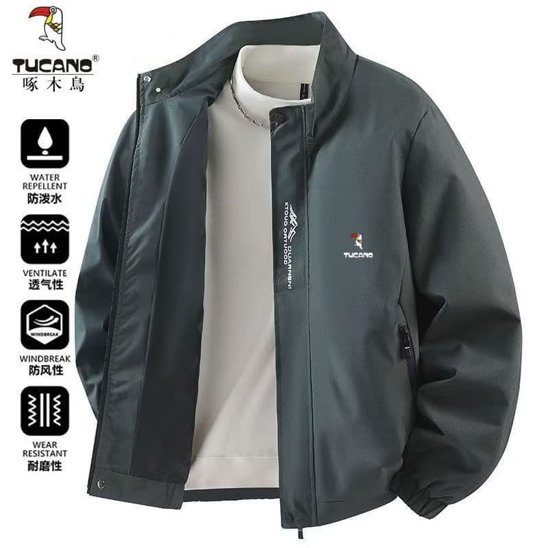 ❤❤ [Woodpecker] Jaqueta esportiva masculina primavera outono 2025 jaqueta Casual All-Match gola alta jaqueta fina ❤2026.