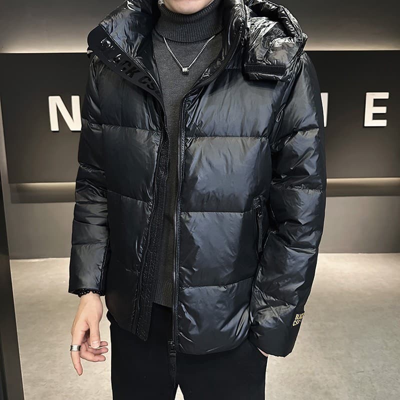 Jaqueta masculina inverno engrossado curto gola alta acolchoada jaqueta de inverno acolchoado jaqueta de rua jaqueta de 