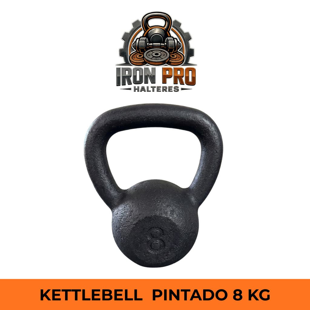 Kettlebell Pintado 8 kg CrossFit Treino Funcional Musculação Academia Fitness Fisioterapia Exercício Peso Livre kit peso