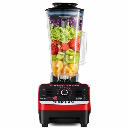 Liquidificador Elétrico Potente 4500W 2 Litros Capacidade Grande Design Resistente Multicores