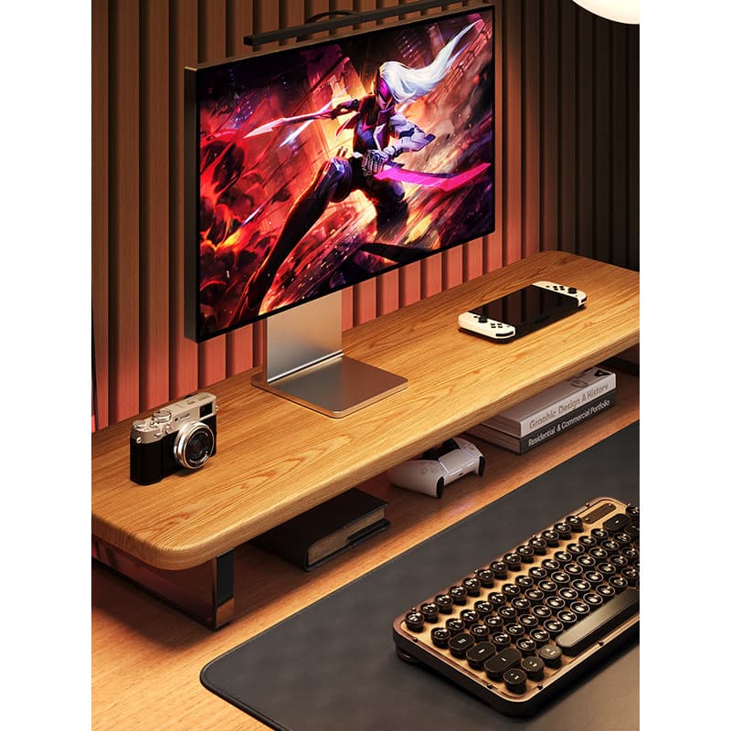 Monitor de computador desktop aumentando rack prateleira sala de jogos desktop rack de armazenamento suporte estendido N