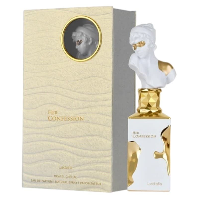 Perfume Árabe importado Her Confession Feminino Baunilha Fragrância 100ml Doce FloralLonga Canela Duração Body Splash