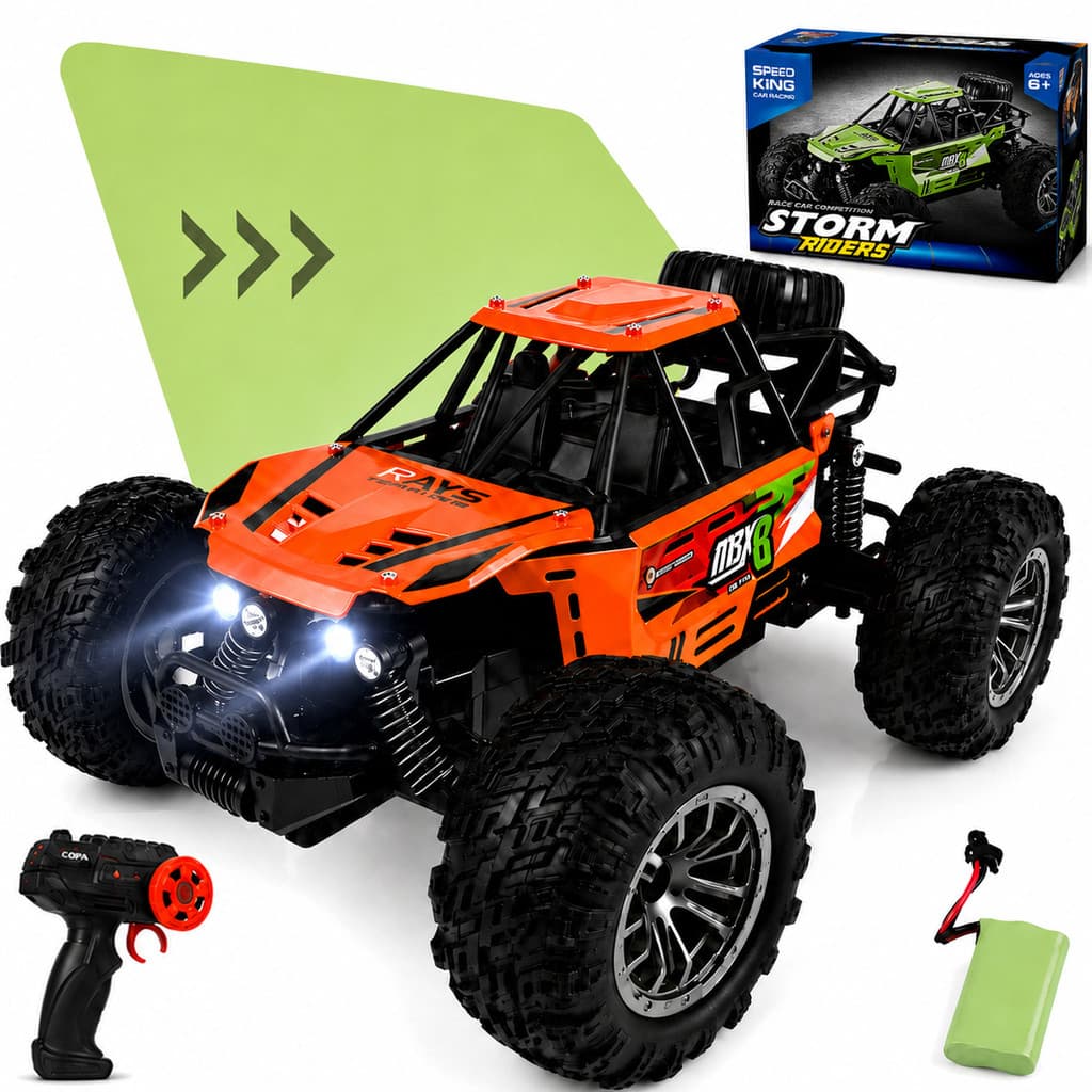 Carrinho Controle Remoto Off Road 4x4 4WD Buggy Recarregável Carroceria Metálica  25km/h Kizumba