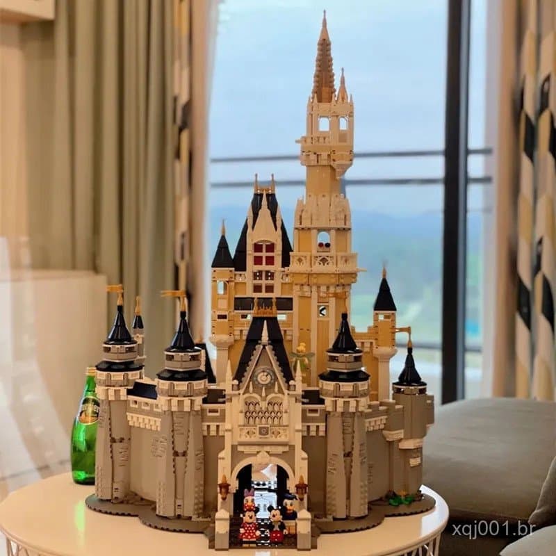 Compatível com blocos de montar LEGO Disney Princess Castle, brinquedo de montagem de alta dificuldade e grande escala p
