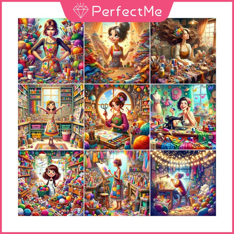 Pmcartoon Beauty 5d Pintura Diamante Cheio De Sala De Estar Colar Ponto Cruz Quarto Jantar Bordado Decoração De Casa30x3