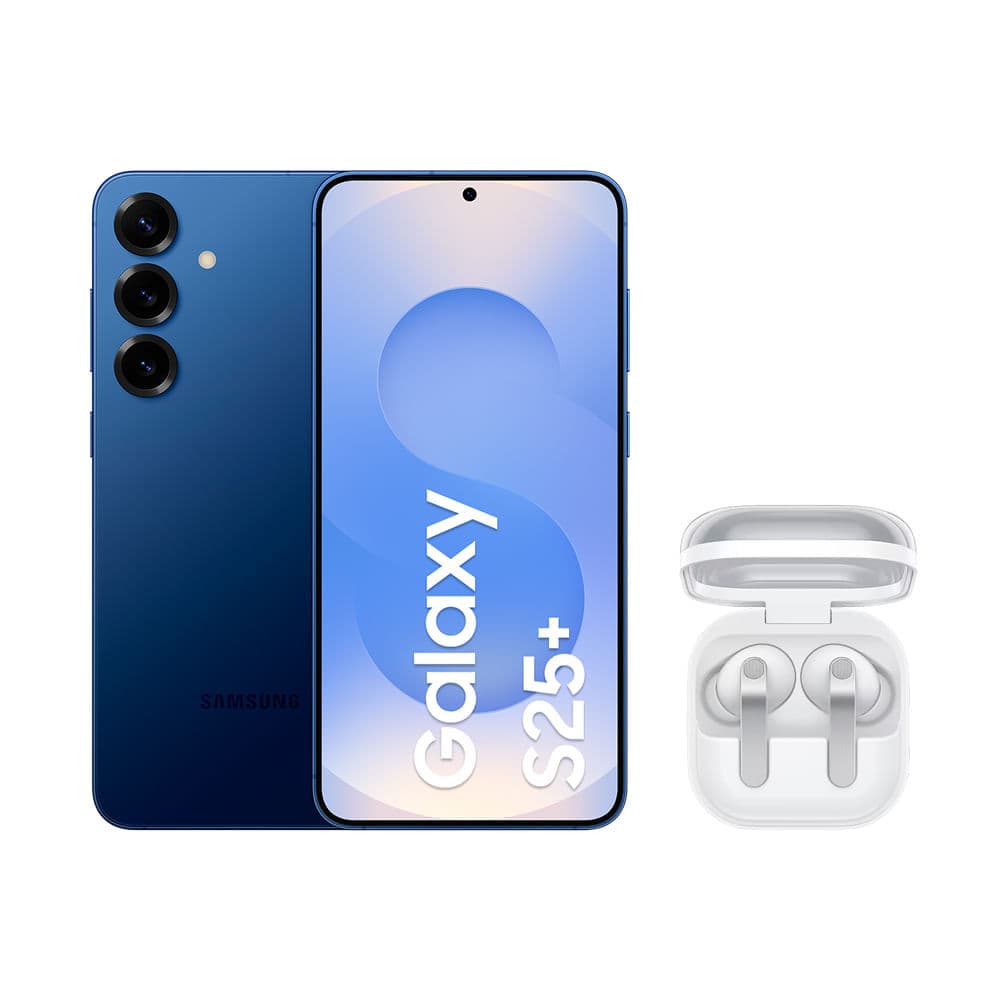 Celular Samsung S25+ (512GB) - Azul Marinho + Buds4 Pro - Branco