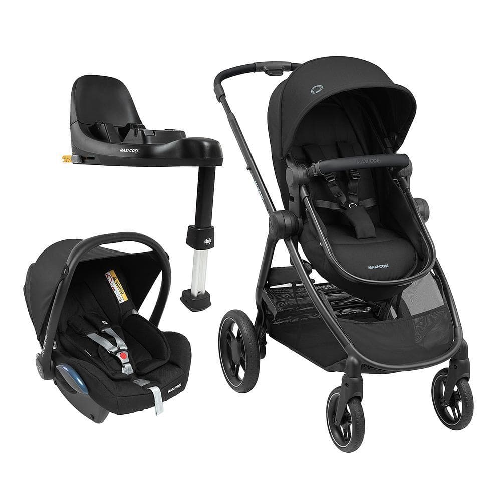 Carrinho de Bebê TS Isofix Anna³ Bebê Conforto Cabriofix Maxi Cosi Black