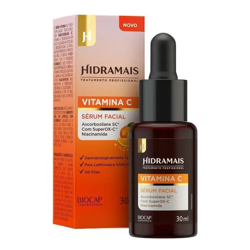 Sérum Facial Vitamina C 30ml Ascorbosilane Niacinamida SuperOx-C - Hidramais