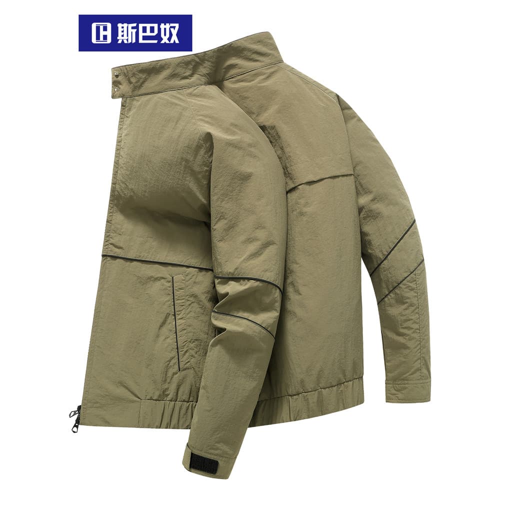 Pardal gola jaqueta masculina 2026 outono novo estilo Casual berinjela jaqueta All-Match topo primavera outono jaqueta f