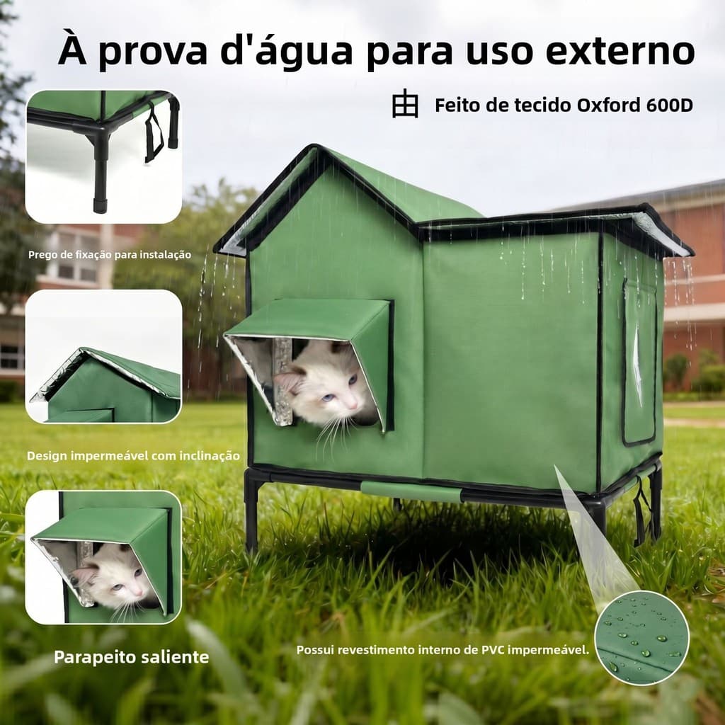 🔹Em alta🔹Casinha para gatos, casinha para gatos à prova d'água para uso externo, casinha para cães à prova d'água com a