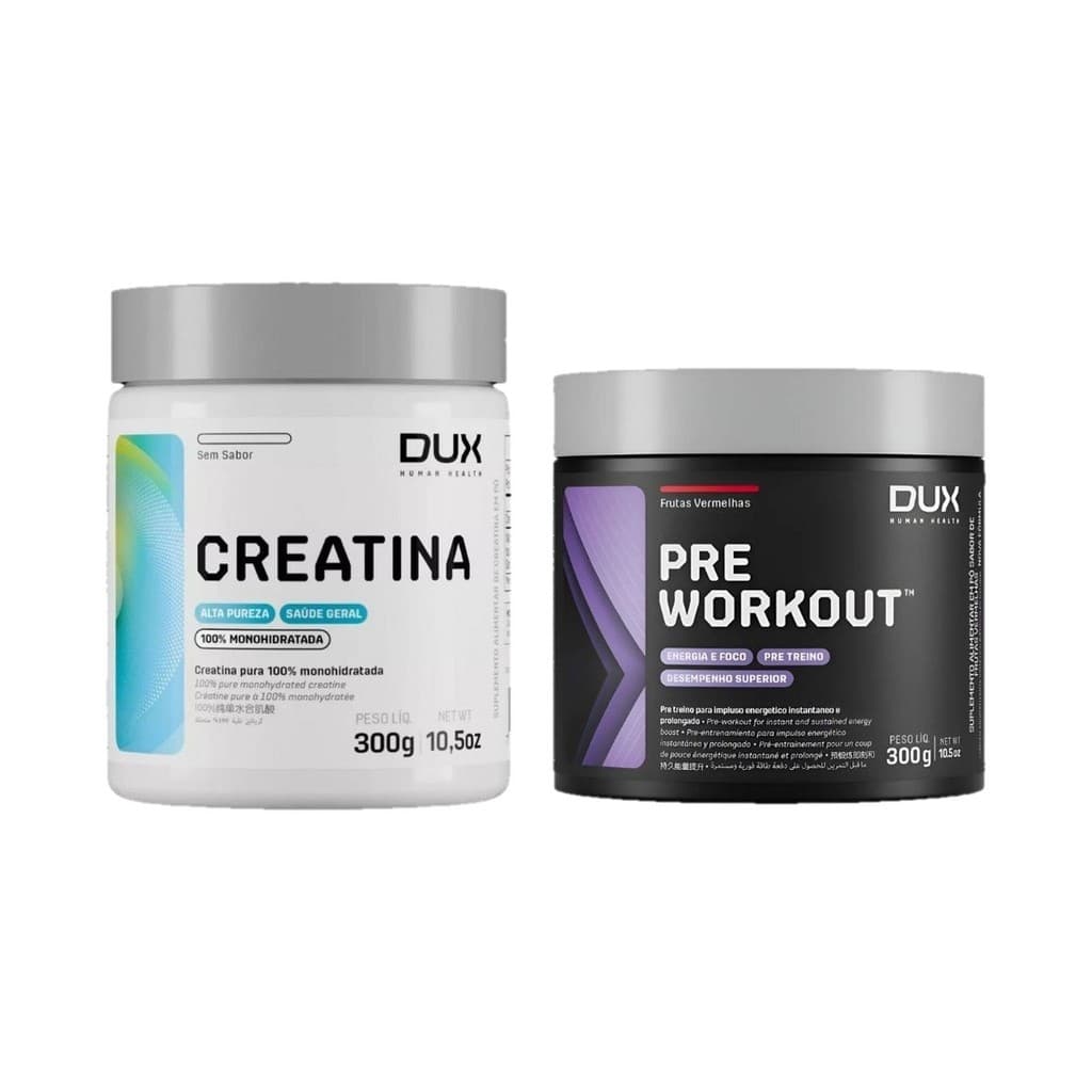 Mix Pre Treino Basico Creatina e Pré Workout 300g Cada Dux