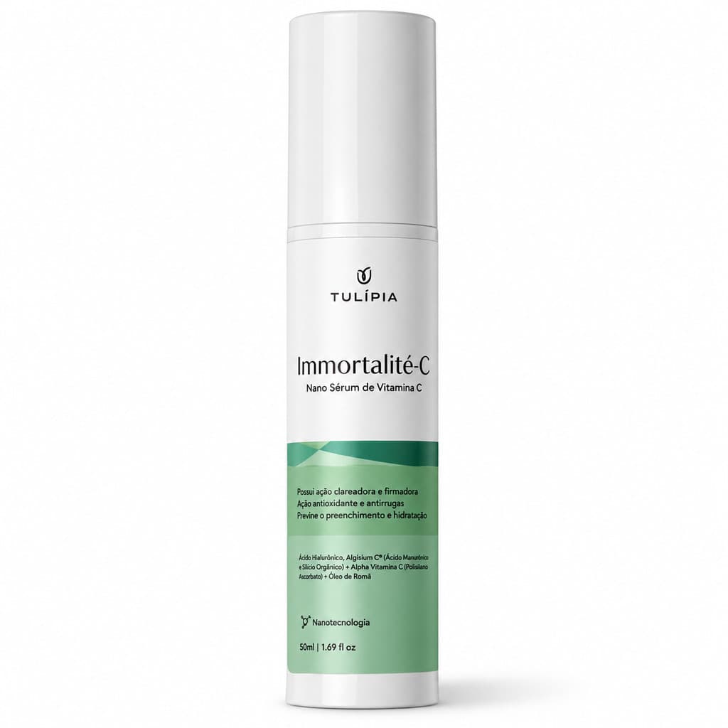 Sérum Vitamina C Immortalité-C Tulípia 50ml Nano Leve Oil Free para Uso Diário