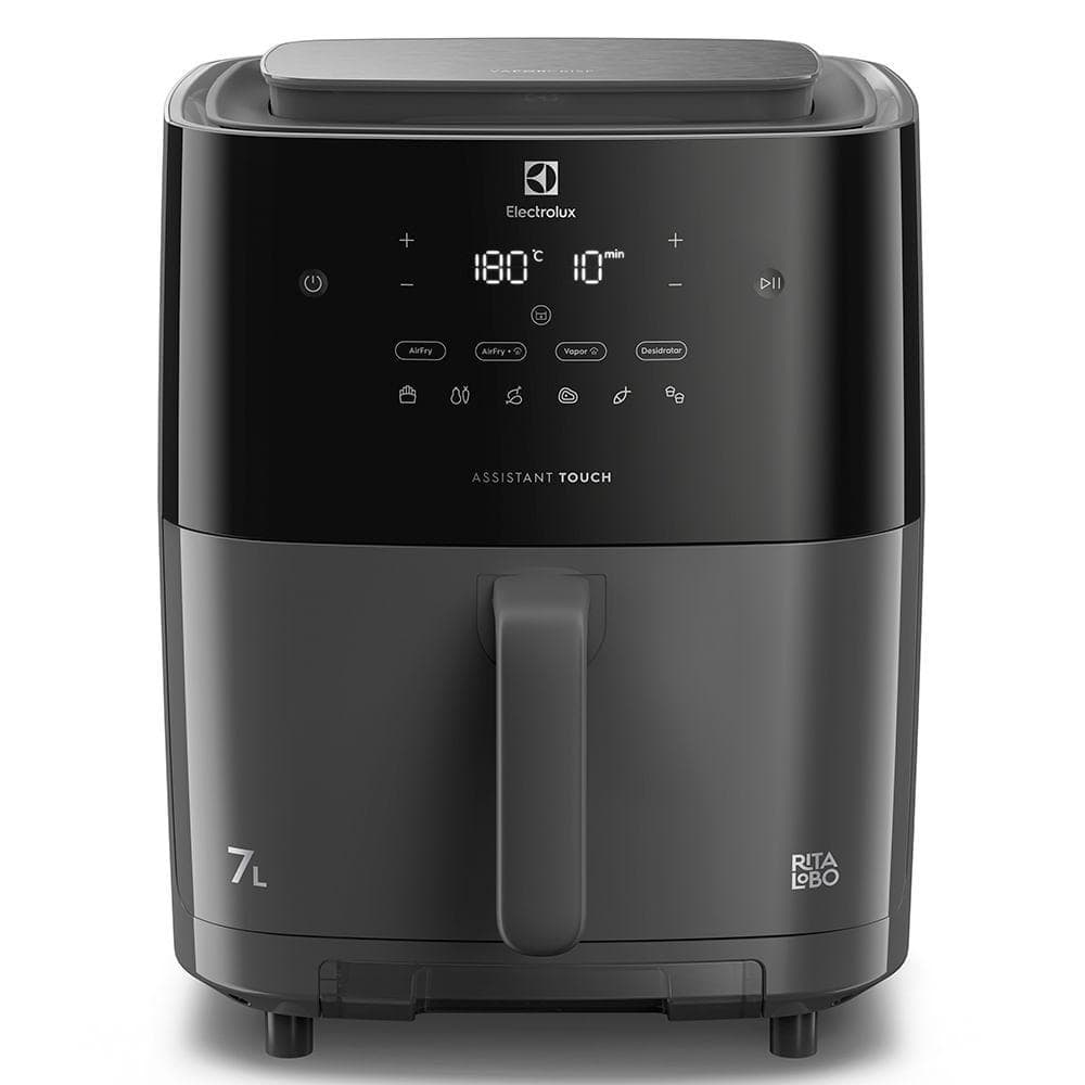 Air Fryer Electrolux por Rita Lobo 7L Digital Cinza Expert com Vapor e Autolimpeza 1700W - EAF180