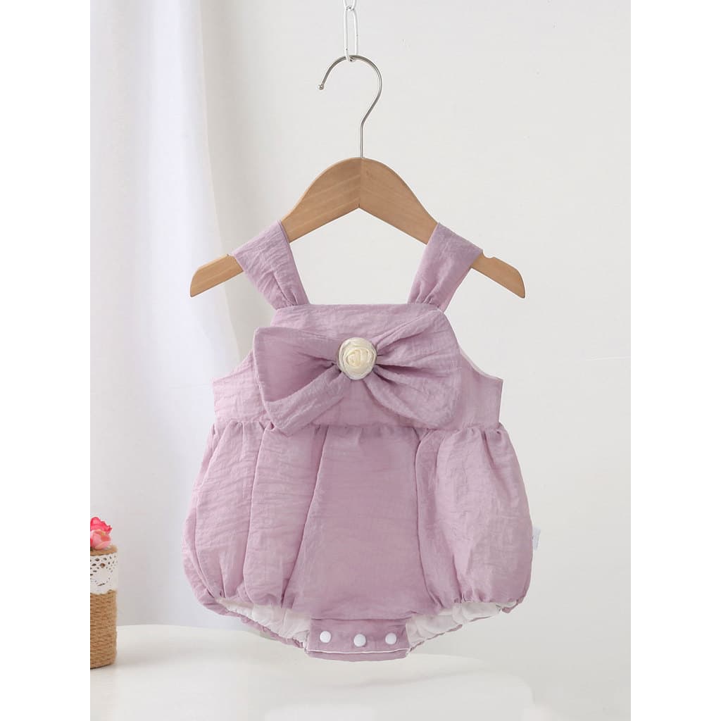 Sling bebê menina verão princesa desossado respirável verão roupas de bebê menina classe um triângulo macacão