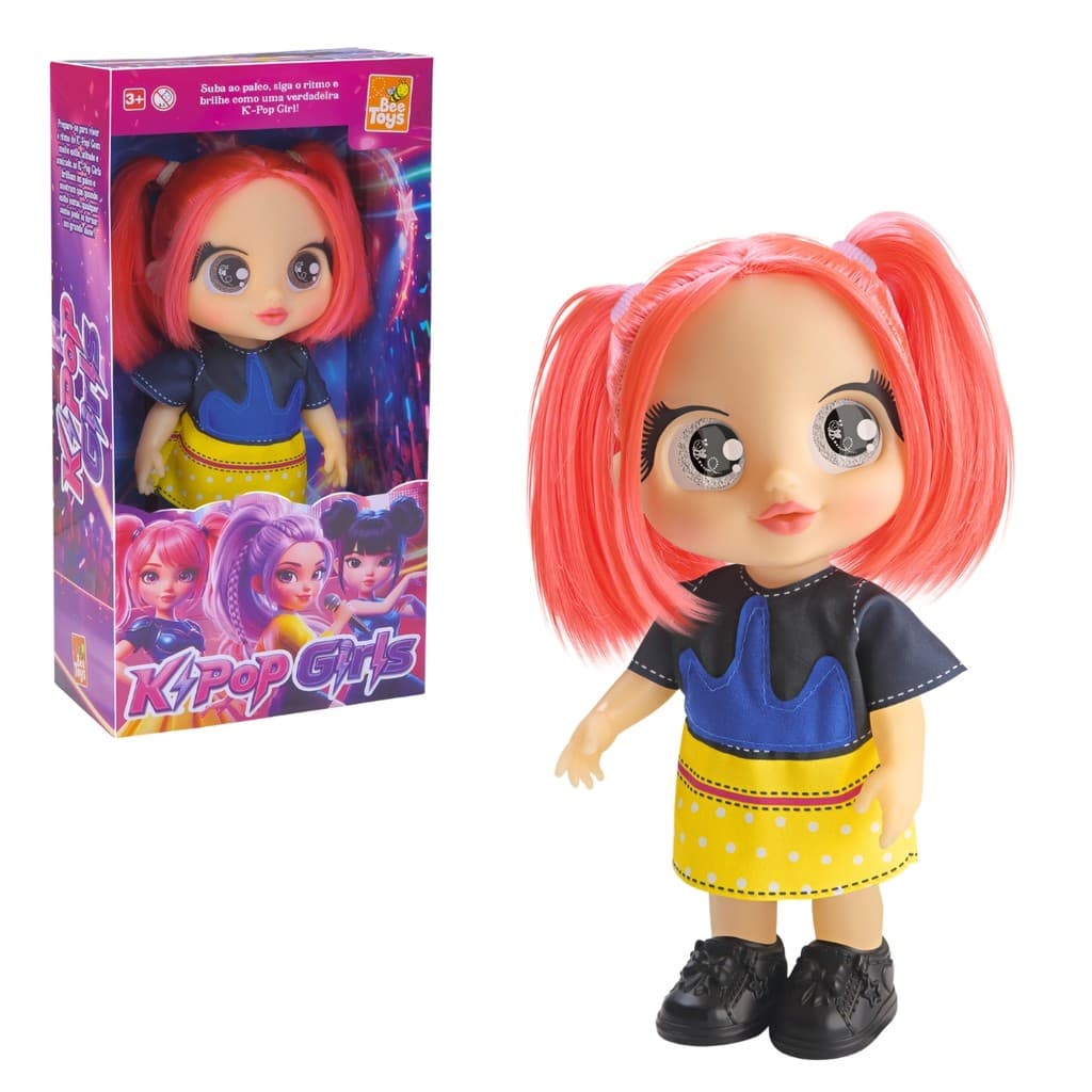 Boneca Kaori Idol Pop Girls 30cm Articulada Em Vinil Macio Com Roupa Fashion Estilo K-Pop Brinquedo Infantil - Bee