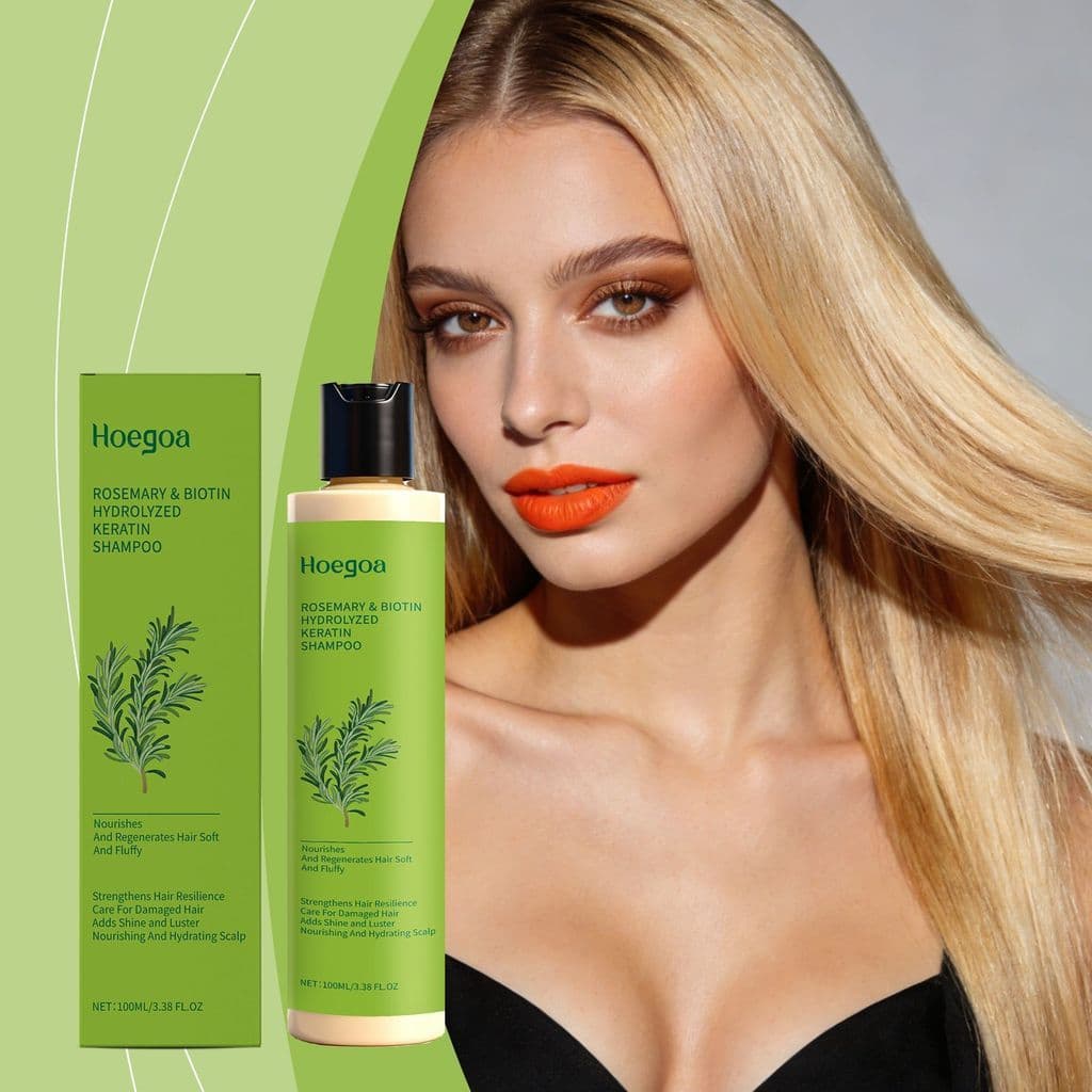 HOEGOA Rosemary Hair Care Shampoo Hidratante Limpo Couro Cabeludo Perfumado Suave Cabelo Leve Shampoo Refrescante