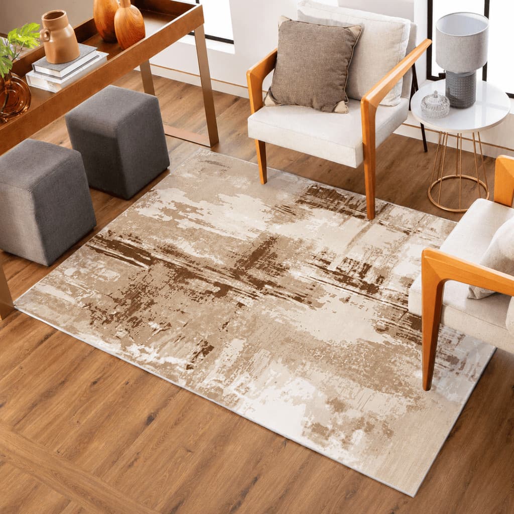 Tapete Sala Quarto  2,00m x 1,40m Antiderrapante Com Lindas Estampas Moderna