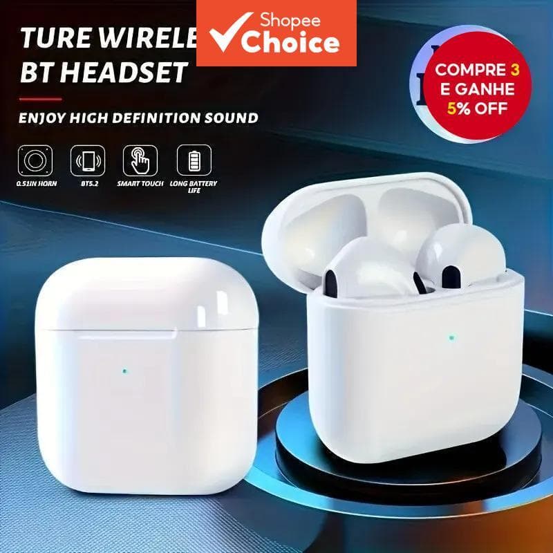 Pro 4 TWS Fones De Ouvido Intra-Auriculares Sem Fio Redução De Ruído Bluetooth De Alta Qualidade Compatíveis Com Vários 