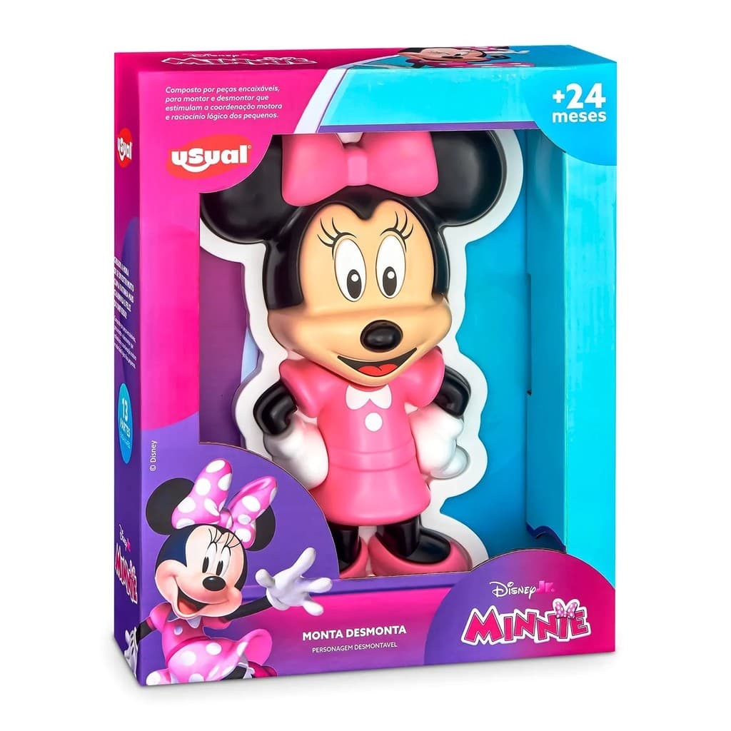 Brinquedo Minnie Mouse Disney Monta Desmonta 24 Meses Educativo Infantil  - Usual Brinquedos