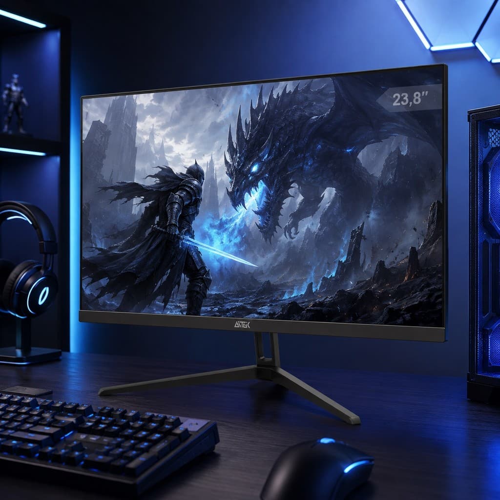 Monitor Gamer 23,8 Full HD DisplayPort HDMI 165Hz 1ms AMD FreeSync VESA 100x100 LED Aitek