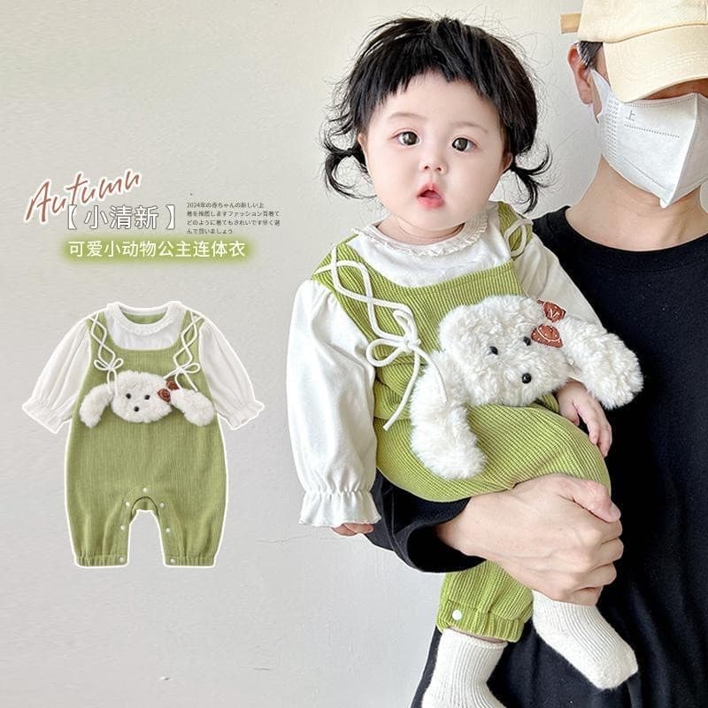 Bebê de um ano de idade bebê menina primavera roupas bonito Super bonito terno bebê primavera Outing roupas