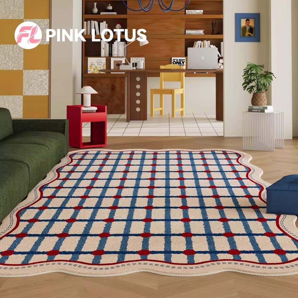 [Novo produto] Dopamina ins imitação de caxemira espessada tapete de sala de estar antiderrapante fácil de cuidar tapete