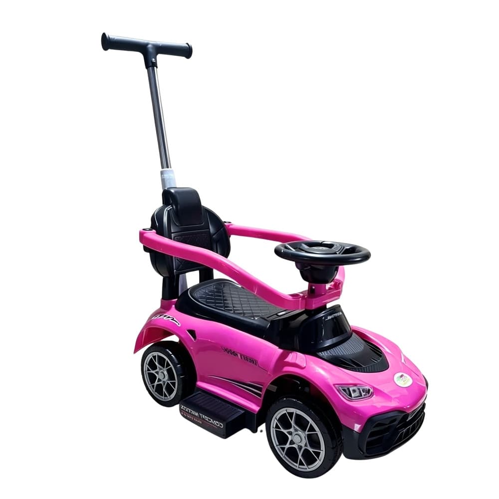Carro Move Infantil Rosa De Empurrar Para Bebe Com Haste